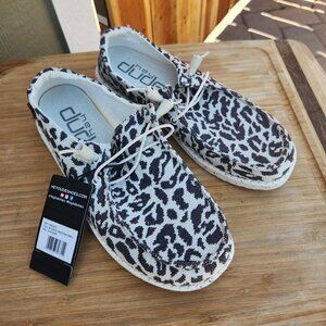 NWOB Hey Dude Wendy Leopard Print Loafers